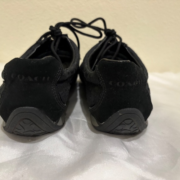 Coach Remonna Monogram Signature " C” logo Material Black Suede Patent trimming - Picture 7 of 10